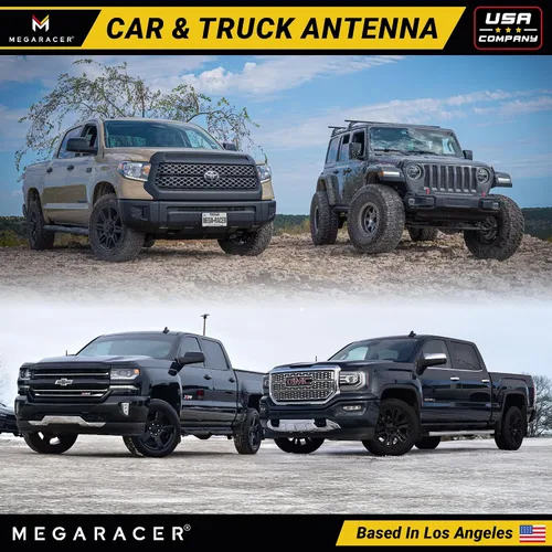 Miniatura 3 de Antena corta de fibra de carbono negra de 5 pulgadas para Ford F150 F250 Bronco RAM 1500 Chevy Silverado GMC Sierra Wrangler Gladiator Tundra Tacoma