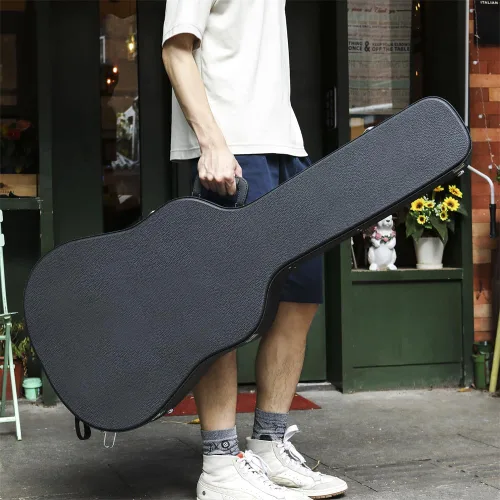 Miniatura 3 de ZeHuoGe Guitar Cases Hard Shell for Acoustic Guitars, Blakc Wooden Case for 41" Acoustic Guitar Wooden Hard Shell Case Lockable (For Acoustic Guitar)