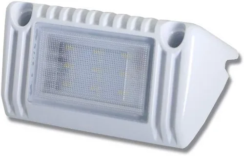 Raycharm Lámpara LED de trabajo exterior de 5 pulgadas para caravana y barco marino, haz de inundación de ángulo descendente de 40°, blanco cálido