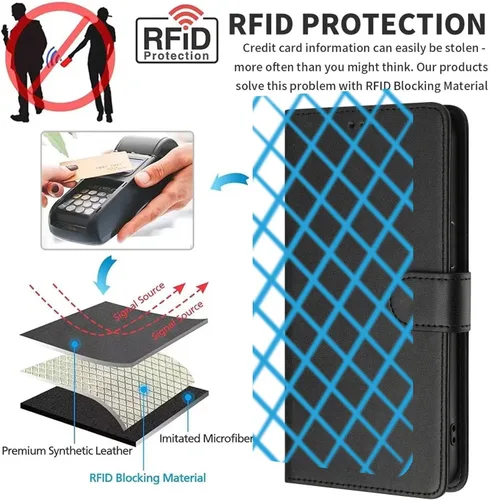 Miniatura 3 de Funda compatible con Realme P1 5G, compatible con Realme 12 4G / 12 Plus 5G / 13 4G [piel sintética + funda para teléfono] Ranura para tarjetas