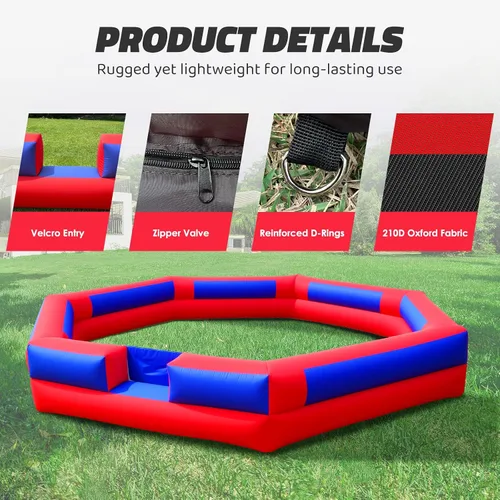 Miniatura 3 de Piscina inflable de pelotas Gaga de 17 pies con soplador integrado, piscina de pelotas Gaga grande y portátil para actividades en interiores