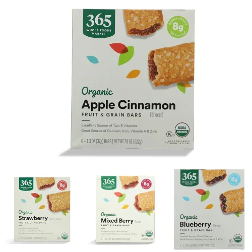 Miniatura 13 de 365 by Whole Foods Market, Barra orgánica de cereales de manzana 6 unidades, 7.8 onzas
