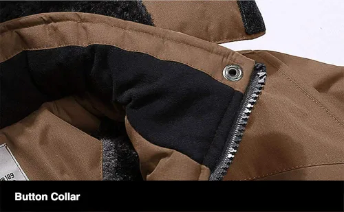 Miniatura 4 de MAGCOMSEN - Chaqueta de invierno para hombre, impermeable, abrigada, con forro polar y múltiples bolsillos