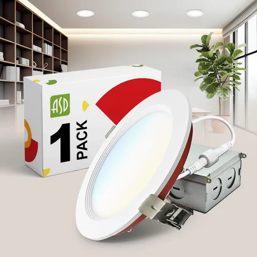 Miniatura 10 de ASD Luz empotrable con clasificación de fuego de 4 pulgadas, 5 colores 2700 K/3000 K/3500 K/4000 K/5000 K, 840 lúmenes, clasificación de fuego de 2