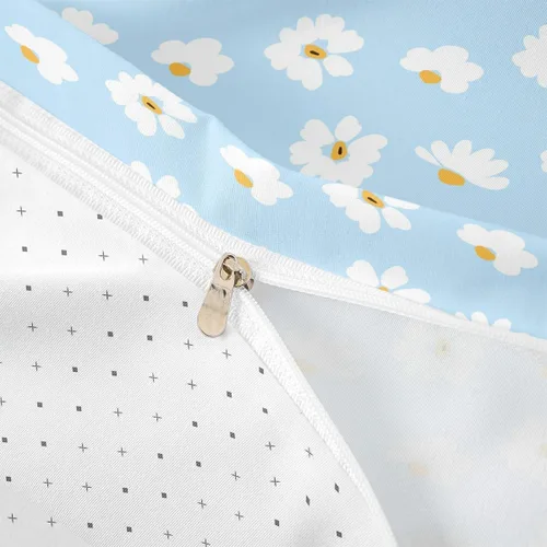 Miniatura 6 de Castle Fairy Juego de funda de edredón con diseño floral de margaritas, tamaño individual, juego de ropa de cama de flores silvestres de dibujos