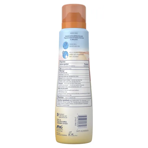 Miniatura 13 de Secret Dry Spray Desodorante antitranspirante para mujeres, 72 horas de frescura en las rocas con ácido prohialurónico, edición Miami Mocktails