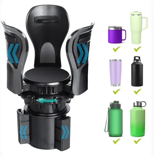Expansor de portavasos para automóvil, adaptador de inserto de portavasos con brazo expandible y base ajustable, se adapta a automóviles, camiones,