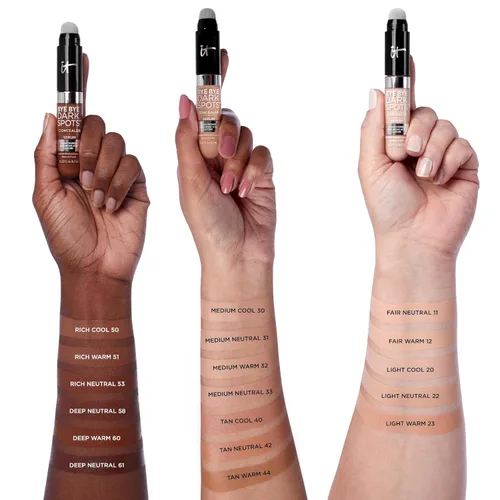 Miniatura 6 de IT Cosmetics Bye Bye Dark Spots Corrector + suero iluminador – 2% niacinamida, ácido hialurónico y cafeína – Cobertura media, acabado natural, todo