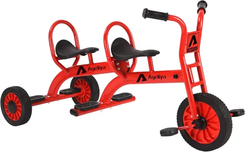Miniatura 7 de Triciclo infantil para preescolares a partir de 3 años, ideal para patio de juegos al aire libre y guardería, triciclo de pedal de metal duradero