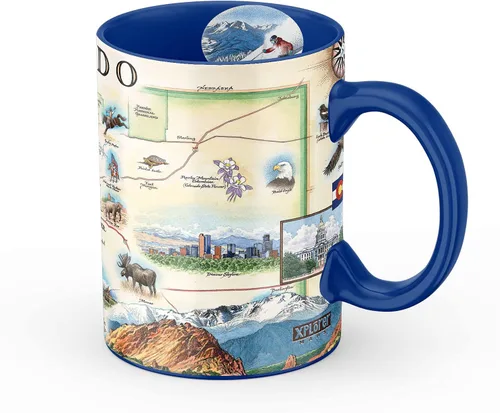 Miniatura 34 de Xplorer Maps Boston Map Taza de cerámica (16 onzas) – Taza de café sin BPA para bebidas calientes y frías – perfecta para oficina, hogar o regalo