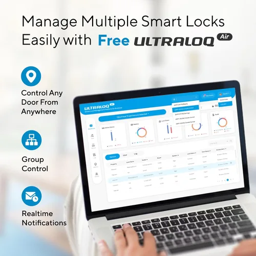 Miniatura 8 de ULTRALOQ U-Bolt Pro WiFi - Cerradura inteligente con manija, juego de cerradura de puerta sin llave con huella digital y palanca, cerradura