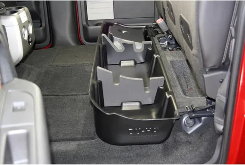Miniatura 4 de DuHa 20078 - Almacenamiento debajo del asiento para F150 SuperCrew 2009-2014 con un subwoofer de fábrica Organizador de asiento trasero negro