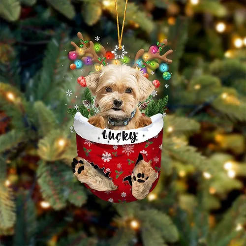 Miniatura 119 de Adorno de Navidad personalizado para perro Airedale Terrier en bolsillo de nieve, adorno para árbol de Navidad, idea de regalo para amantes