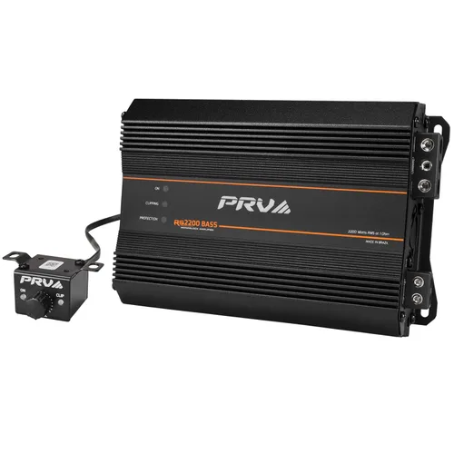 PRV Audio Amplificador de subwoofer monobloque clase D de 2200 vatios RS2200 BASS 1 ohmio - 12 voltios amplificador para automóvil, crossover