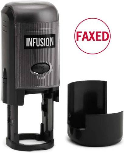 Miniatura 17 de Infusion Sello de goma autoentintado redondo de pago (3/4 '' de diámetro) - Tinta azul Pagado
