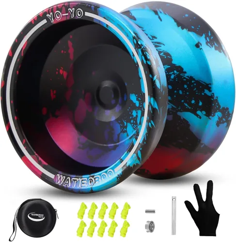 Miniatura 5 de Yoyo Yoyos Responsivos para Principiantes, Yo Yo Profesional No Responsivo para Adultos Pro Yoyo de Metal para Trucos con Kit de Rodamientos, 10