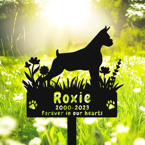 Miniatura 13 de Marcador de tumba conmemorativo de perro Chihuahua personalizado, estaca de jardín conmemorativa de perro Chihuahua, marcador de tumba de metal