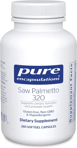 Pure Encapsulations Saw Palmetto 320 - Ácidos grasos y otros nutrientes esenciales para apoyar el metabolismo y la función urinaria - con extracto