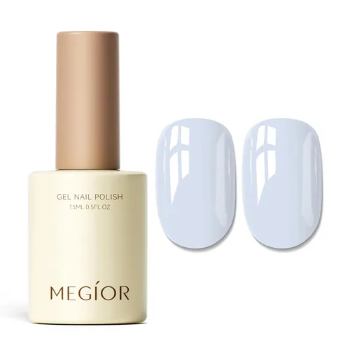 Miniatura 81 de MEGIOR Esmalte de uñas de gel blanco de 0.5 fl oz, color blanco antiguo, secado con luz UV, esmalte de gel francés, arte de uñas, salón de manicura