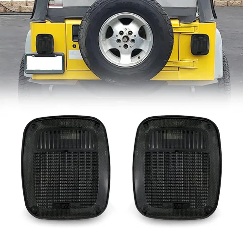 Miniatura 11 de USR 97-06 Wrangler TJ Faros LED de proyector redondos de 7" Pulgadas H6024 con carcasa negra 6024 Haz alto/bajo, faro sellado H6014 (Par) Compatible