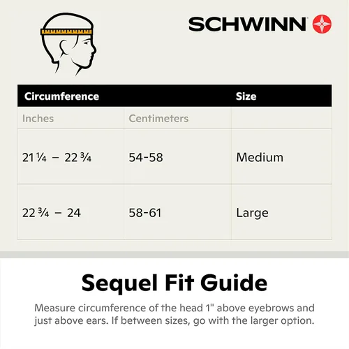 Miniatura 2 de Schwinn Sequel ERT - Casco de bicicleta para adultos, jóvenes, hombres y mujeres de 8 años en adelante, puede adaptarse a una circunferencia