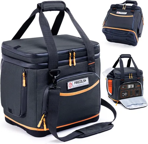 Miniatura 20 de Bolsa de transporte de doble capa para Jackery Explorer 300/240/160 – Bolsa de almacenamiento portátil para estación de energía con fondo moldeado