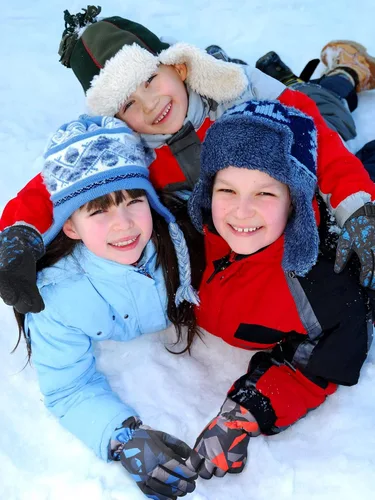 Miniatura 3 de 4 pares de guantes de invierno unisex para niños, impermeables, guantes de esquí para la nieve, guantes de esquí gruesos y cálidos para niños de 8 a
