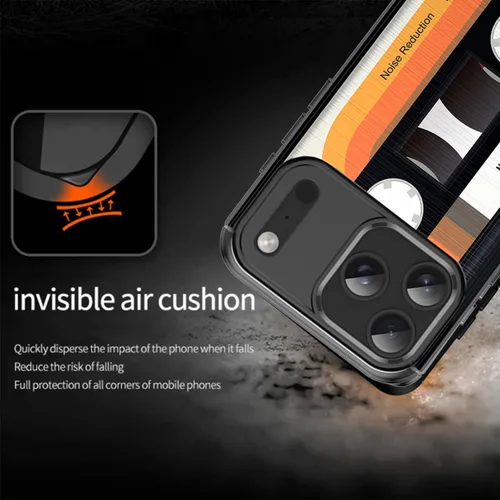 Miniatura 3 de CasesOnDeck - Funda compatible con Apple iPhone 17 Pro Max, diseño de TPU con patrón pictórico, flexible, delgada y elegante (casete retro)