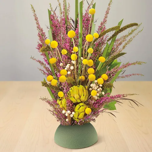 Miniatura 5 de FloraCraft Floral Desert DryFōM Media bola 3.8 pulgadas x 7.8 pulgadas verde