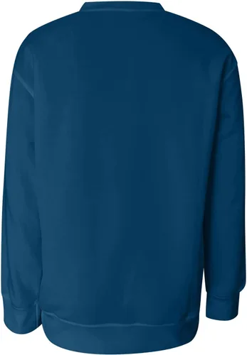 Miniatura 6 de Sudaderas para mujer, cuello redondo, holgadas, de manga larga, bloque de color, casuales, ligeras, blusas sin botones