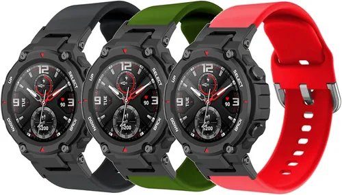 Correas de repuesto para Amazfit T-Rex para mujeres y hombres, elegantes correas de repuesto de silicona deportiva, para Amazfit T-Rex A1918,