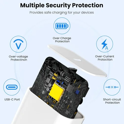 Miniatura 3 de Cargador para iPhone 17 Pro Max de carga rápida, 40 W USB C Super Fast Charger Block con cable de carga tipo C de 6 pies para iPhone 17 Pro Max/17