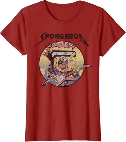 Miniatura 20 de SpongeBob SquarePants Camiseta de manga corta Heavy Metal Rock