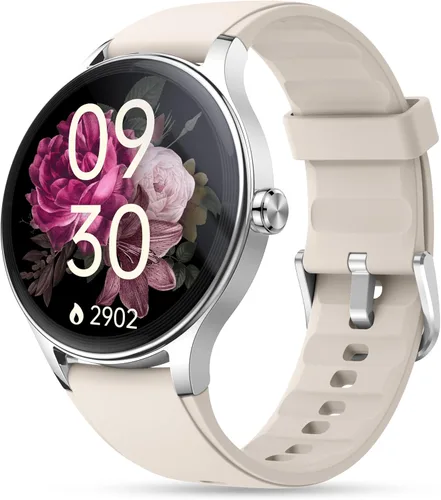 Reloj inteligente para mujeres, mujeres y hombres, reloj de fitness de 1.27 pulgadas [caja de 1.614 in] con recepción de llamadas/marcación, monitor