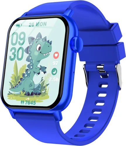 Miniatura 10 de Reloj inteligente para niños, 12 juegos de rompecabezas con pantalla táctil HD, contador de pasos, monitor de frecuencia cardíaca y sueño, linterna