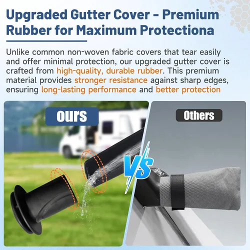Miniatura 7 de Cubierta para camioneta camper para campers deslizables de 6–8 pies – Cubierta impermeable para RV Oxford 300D, con revestimiento plateado