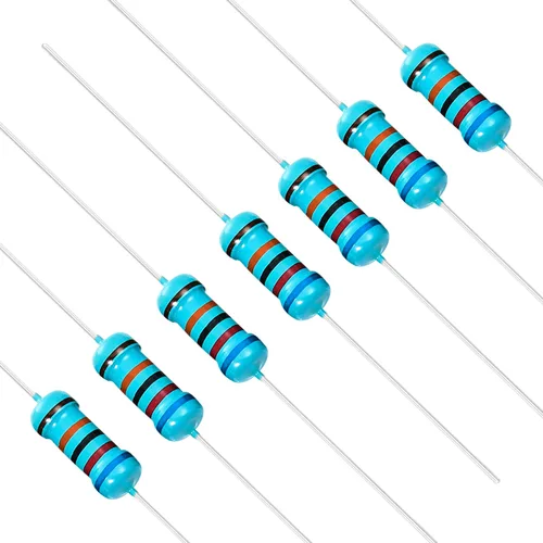 Miniatura 20 de Chanzon 50 piezas 1 W 10 Ω ohm Resistencia de película metálica fija de tolerancia 0.01 ±1% 10R MF Resistencias de agujero pasante con limitación