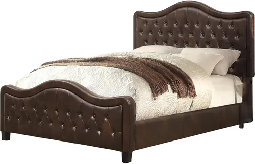 Miniatura 15 de Rosevera Turin Linen - Cama tapizada con paneles con cabecero ajustable con botones para dormitorio, tamaño Queen, carbono