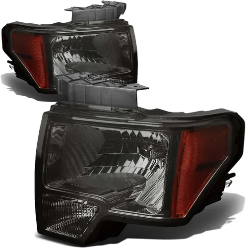 Miniatura 15 de DNA Motoring HL-OH-F1509-BK-CL1 - Faros delanteros con carcasa negra y lente transparente compatibles con Ford F150 09-14