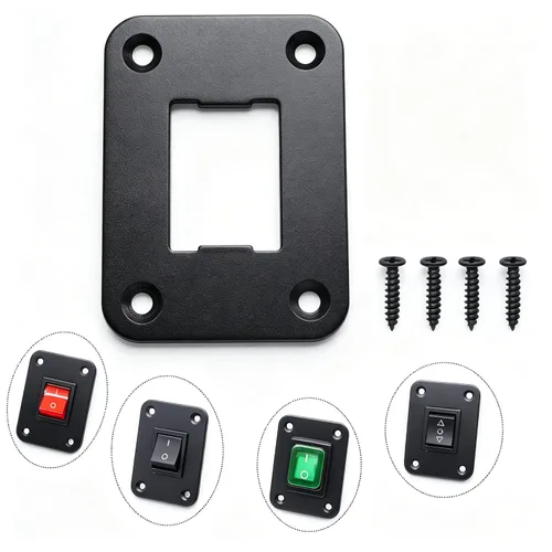 Miniatura 6 de Twidec Interruptor basculante de 3 pines 3 posiciones ON/OFF/ON AC 6A/125V 10A/250V SPDT Coche Barco Negro Interruptor basculante palanca KCD1-5-103