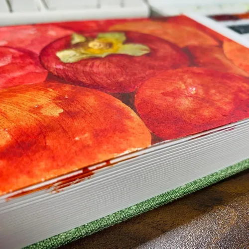 Miniatura 4 de Diario de acuarela, 42 hojas, cuaderno de bocetos de acuarela de 4 x 6 pulgadas con papel de algodón de prensa en frío de 140 lb/300 GSM, mini