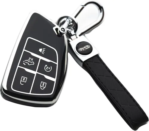 Miniatura 8 de Funda para llavero compatible con Silverado 1500, Sierra 1500, Colorado Canyon 2024 2025, Silverado Sierra Smart Key