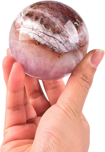 Miniatura 45 de JIC Gem Esfera de cristal de cuarzo Pietersite, bola de cristal decorativa azules y marrones dorados para meditación, decoraciones de mesa