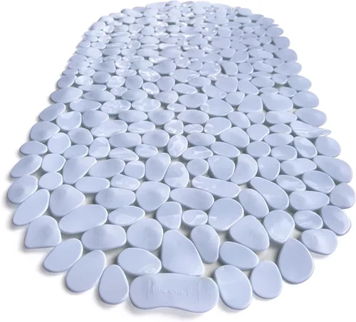 Miniatura 46 de Alfombra antideslizante para bañera y ducha "Pebbles" de 27 x 14 pulgadas, ovalada, no tóxica, segura, limpia, lavable a máquina, agarre y drenaje