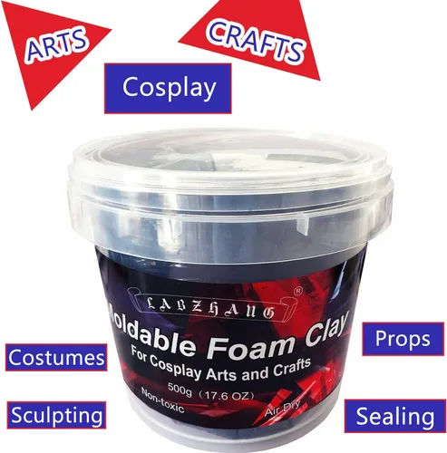 Miniatura 3 de Arcilla de espuma para cosplay de 17.64 oz, espuma ligera para esculpir, arcilla seca al aire para cosplay y disfraces, arcilla de espuma moldeable