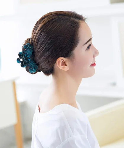 Miniatura 6 de Fashion & Lifestyle Paquete de 3 pinzas para el cabello grandes de 4 pulgadas para mujeres y niñas, pinza bastante fuerte, pasadores antideslizantes