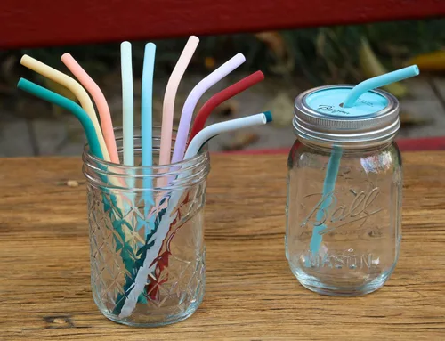 Miniatura 4 de Popotes reutilizables delgados y cortos de 6.7" de silicona flexibles y lindos para niños, bebés y niños pequeños, para vasos de vino/Yeti de 6, 10