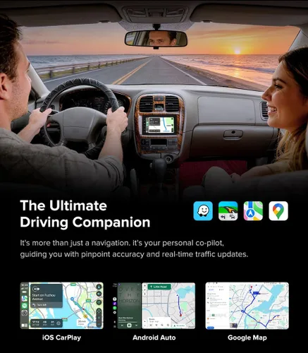 Miniatura 4 de Estéreo de coche de doble DIN de 7 pulgadas con CarPlay inalámbrico y Android Auto/Android 13.0 / 240 W Salidas, 4.1 -Canal/QLED Pantalla Upgrade/AM