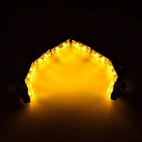 Miniatura 7 de Corp Set de advertencia de emergencia ámbar de seguridad de 51 pulgadas 96-LED estroboscópica barra de luz en la azotea con 8 piezas ultra delgada