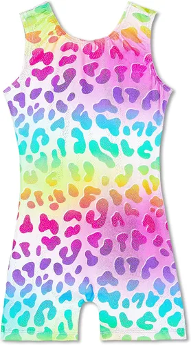 rainbowsnow Leotardos de gimnasia para niñas con brillantes ciclistas unicornio y sirena talla 2-9 años